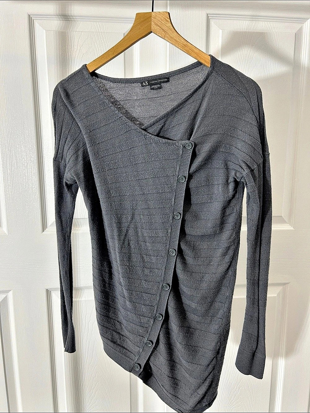 Armani Exchange Gray Button-Front Cardigan Size XS Like New